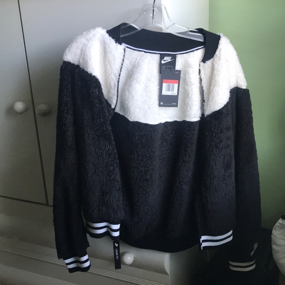 nike plush zip up